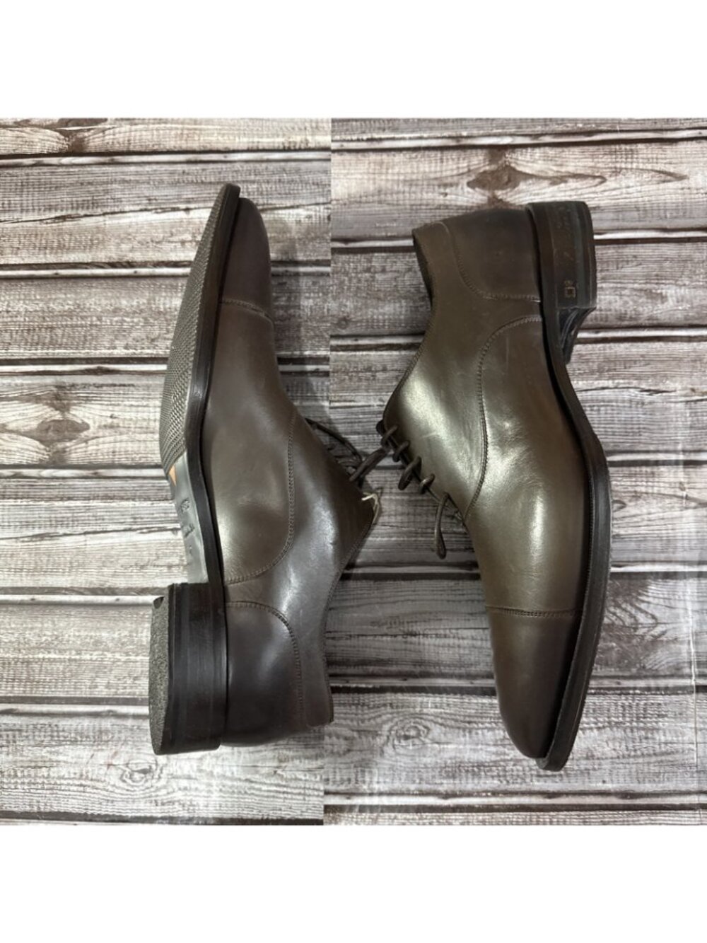 DSQUARED2 Leather Oxford Shoes US9 EU42 Color Brown Made in Italy NEW Mspr $849 - Picture 5 of 8